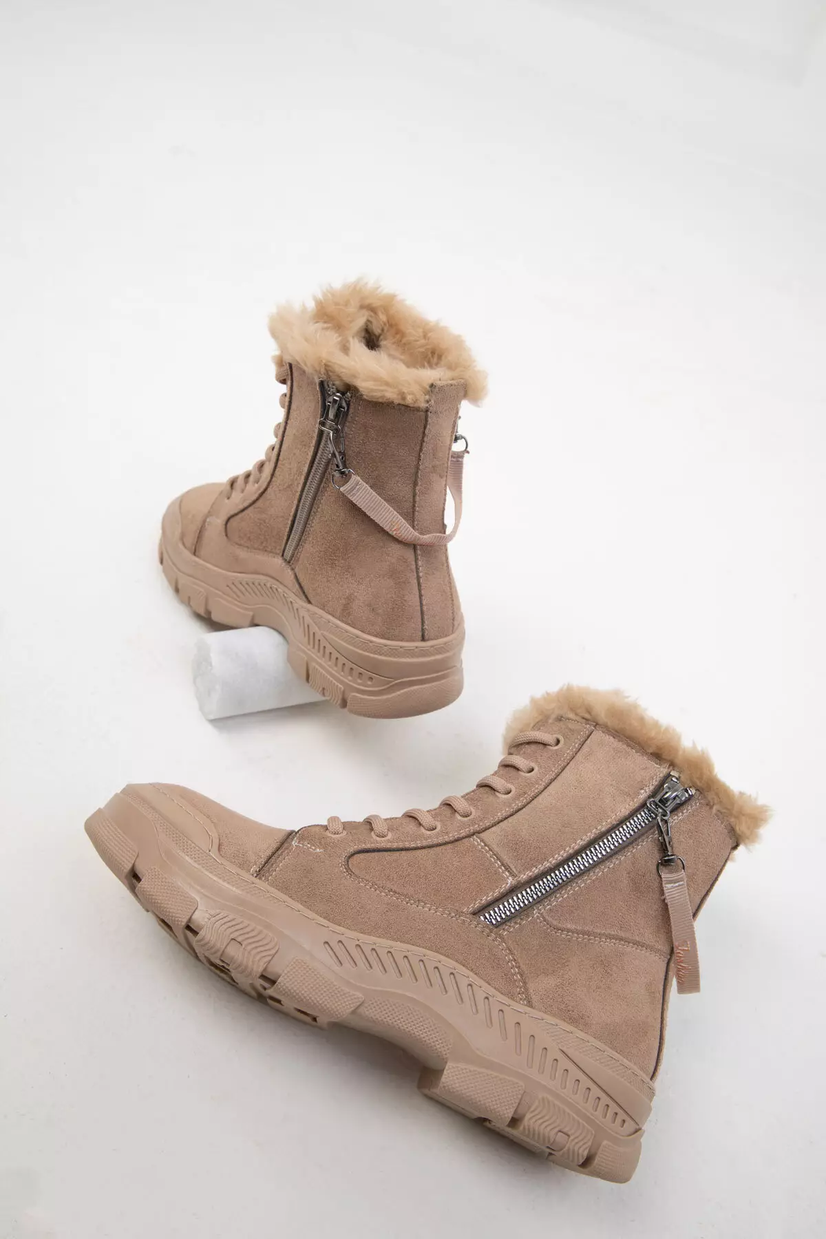 Mink Suede Women's Boots - 20007 Model Bootie