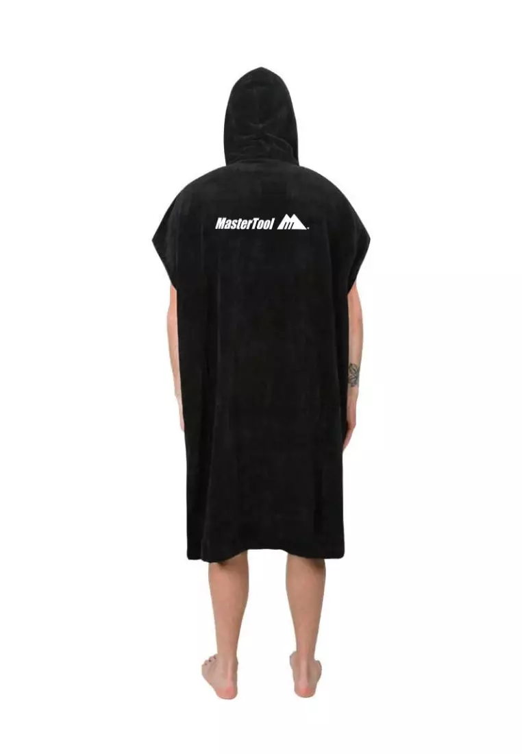 Buy MasterTool Swimming bath towel, bathrobe, quickdrying cape Black