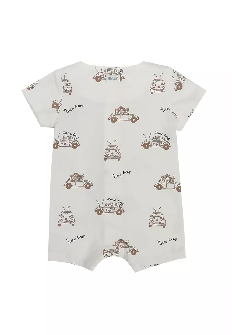 The Short Sleeve Zip Romper