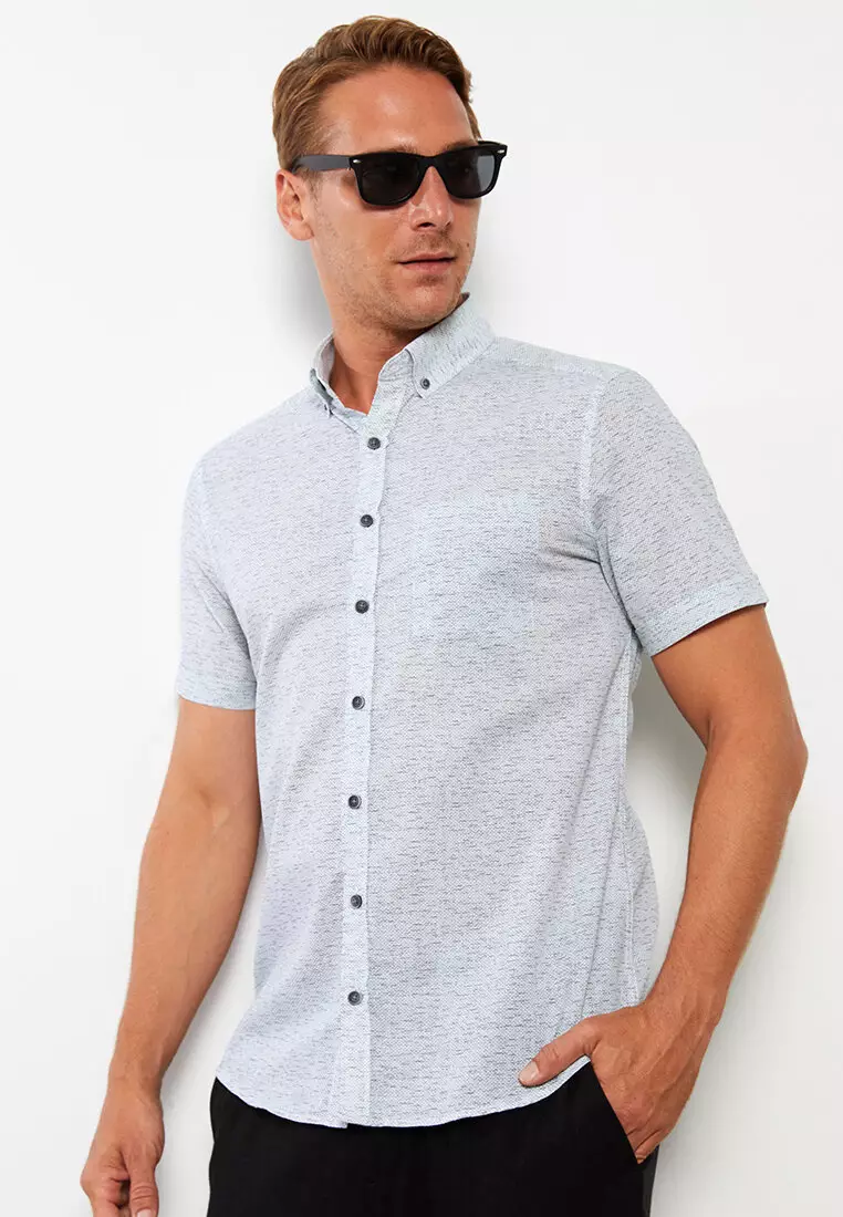 Men's button up discount short sleeve dress shirts
