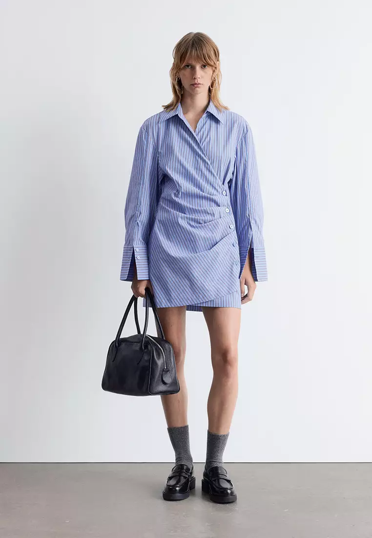 Wrap Shirt Mini Dress