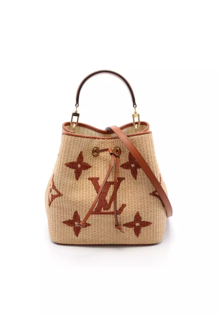 Buy Louis Vuitton Pre-loved LOUIS VUITTON Neo Noe MM monogram giant Handbag  Raffia leather beige Brown 2WAY 2023 Online