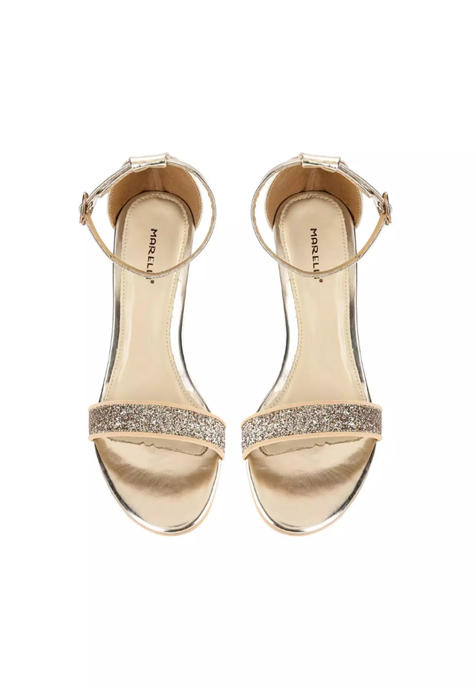 Valerie Sandal Ankle Strap Kitten Heels Wanita