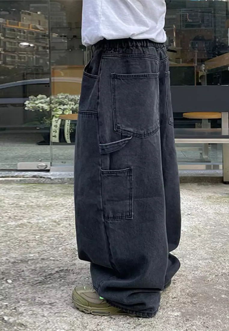 2024 Retro Loose Jeans Korean Pants CA24090318BK