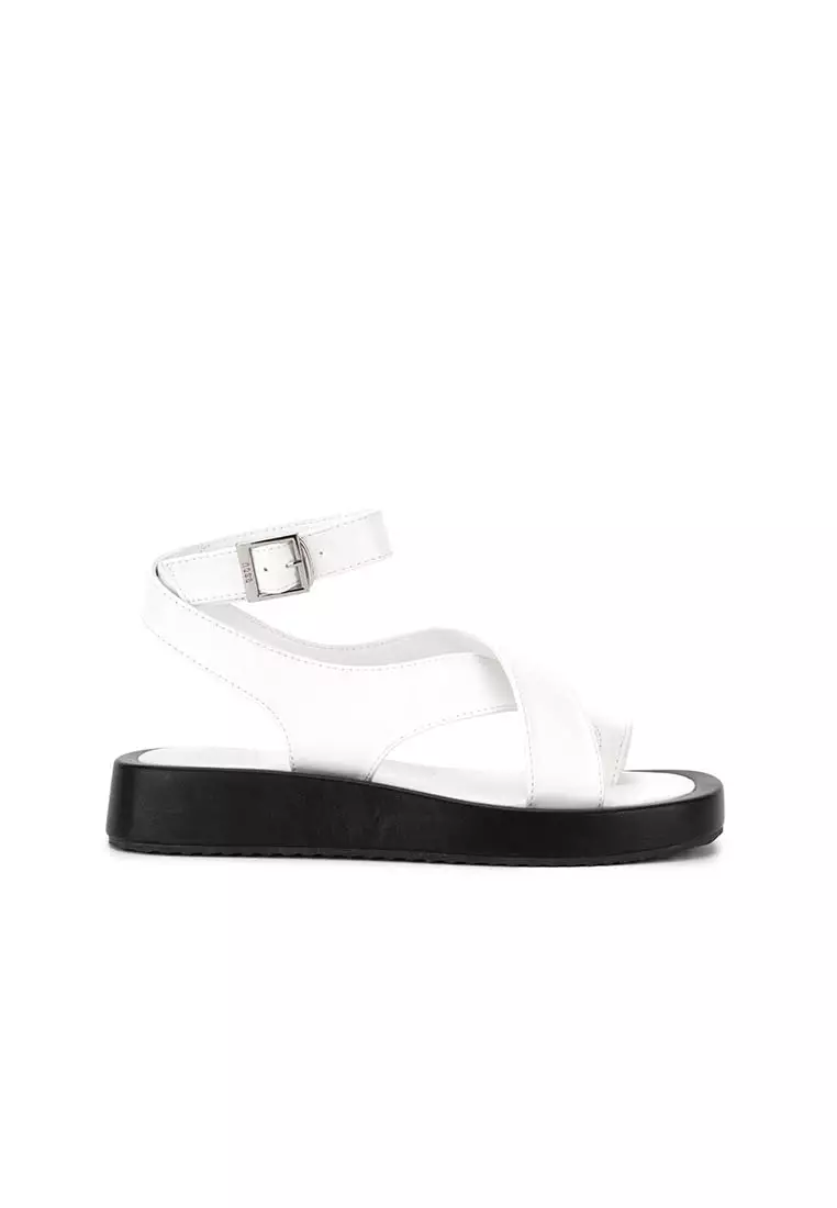 STRAPPY THONG LOW HEEL WEDGE SANDAL