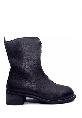 Twenty Eight Shoes black Zipper Military Mid-Boots VB4808 2D05ESH95581C0GS_1