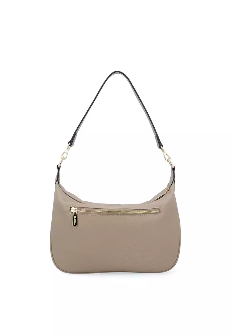 Muse Curve Shoulder Bag - Khaki