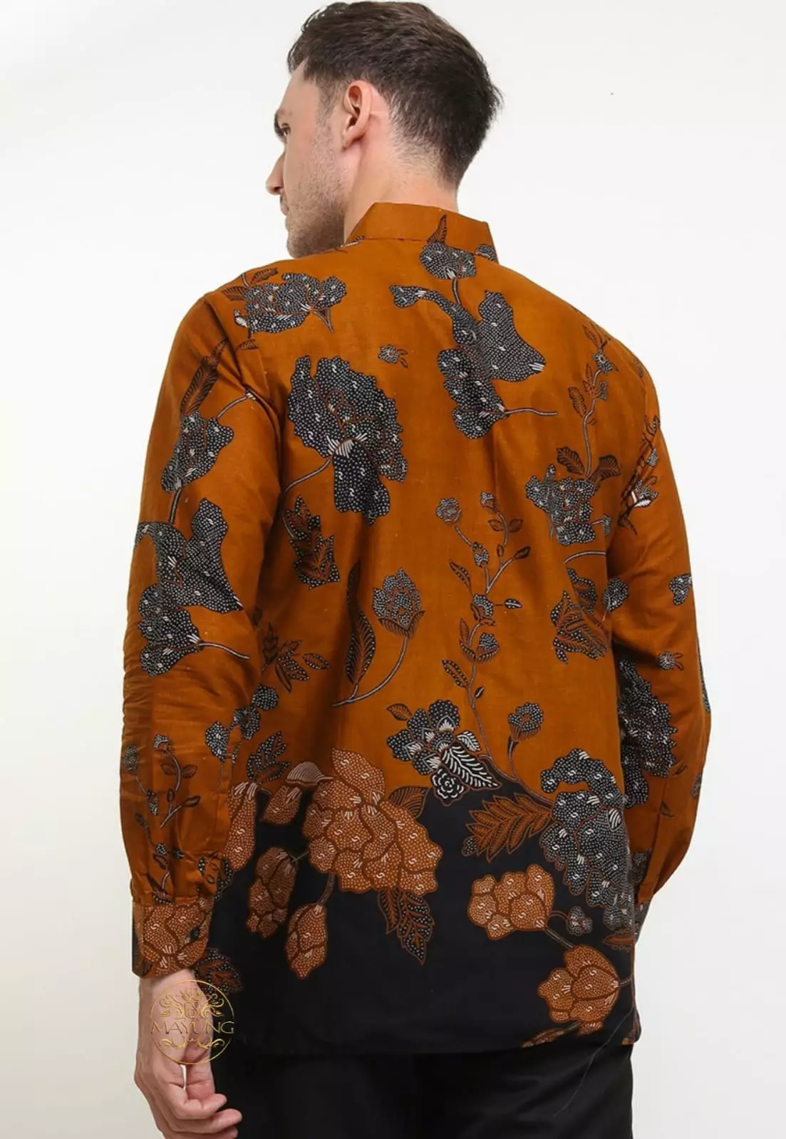 Fiorenza Jingga Kemeja Batik Pria Premium Slimfit Modern Lengan Panjang