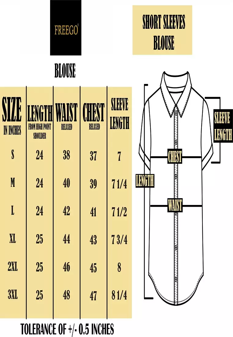 Woven Plain S.Twill Rayon Short Sleeve Blouse