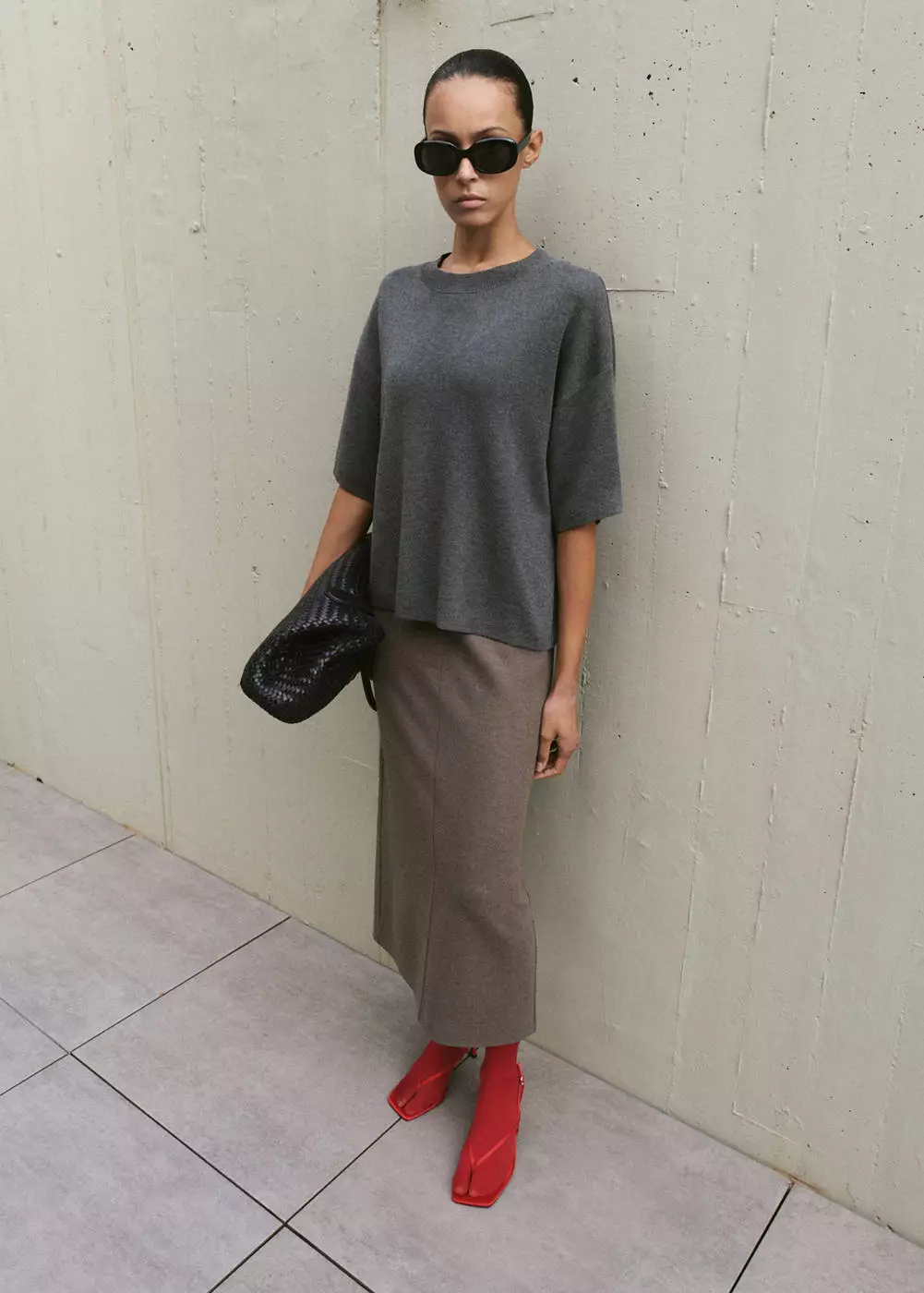 Sweater lengan pendek oversize
