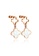 CELOVIS white and gold CELOVIS - Adele Four Leaf Clover Drop Earrings in White 9A878AC4D90206GS_1