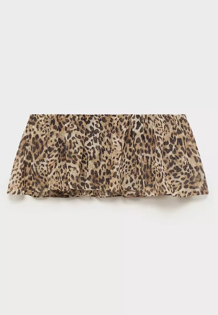 Leopard-Print Crop Top