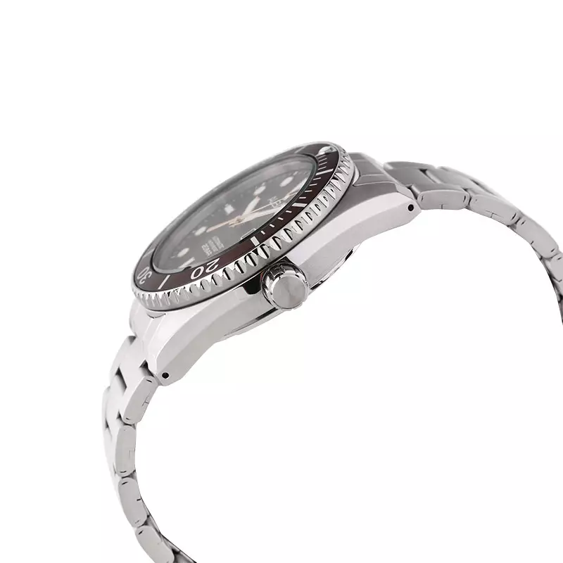 Jam Tangan Pria Alba Mechanical AL4289X1 Automatic Men Brown Dial Stainless Steel Strap