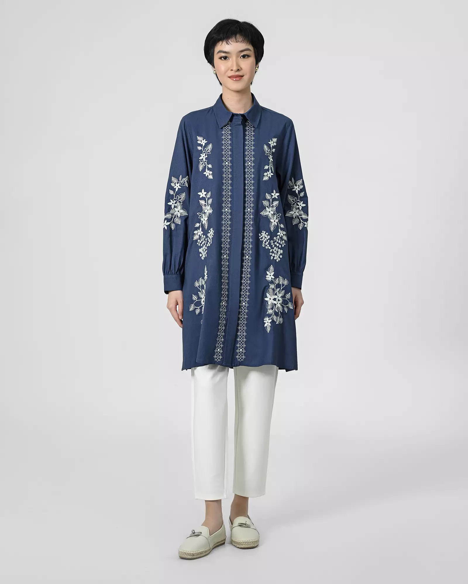 Geulis.id GLORIOSA LINEN TUNIC - DENIM