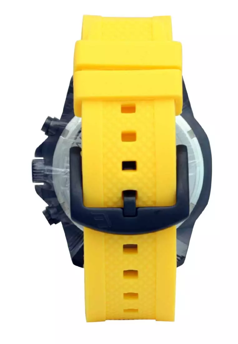 Elvano Jam Tangan Pria - Yellow Black - Rubber - 0965MA1-2YW