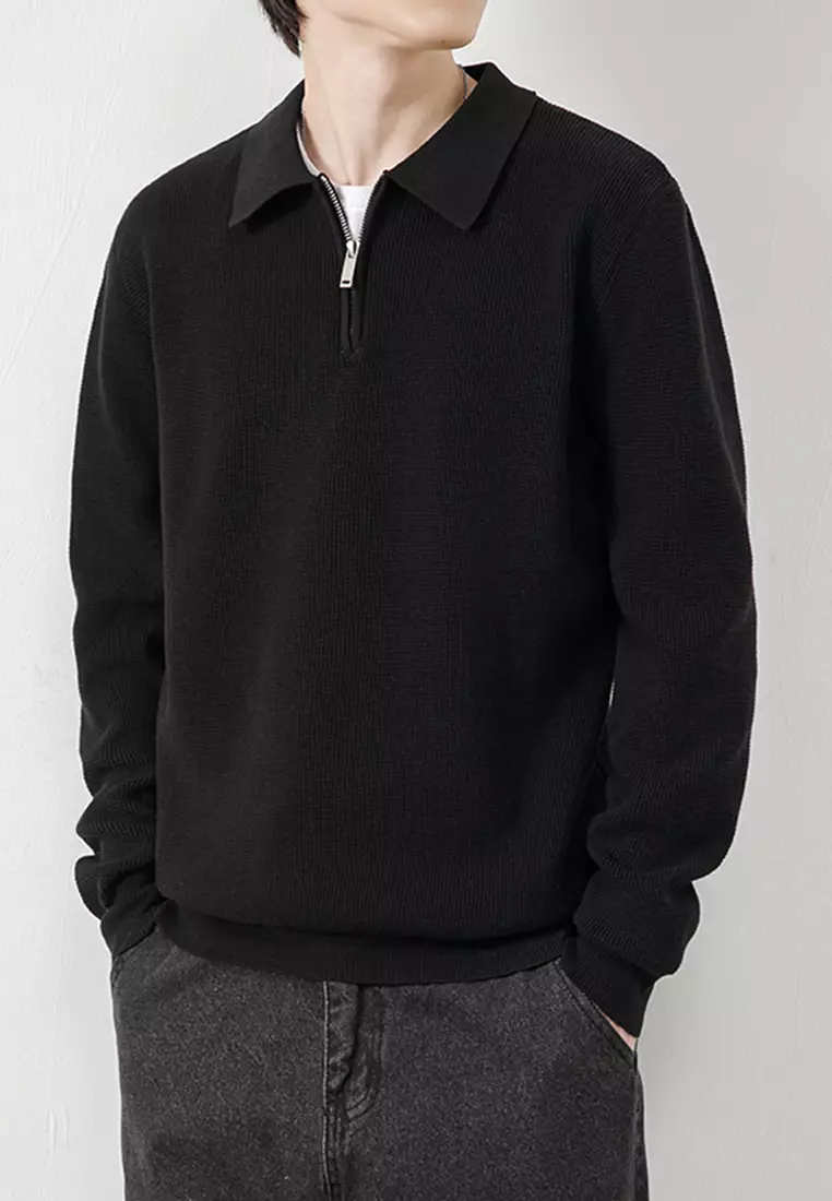Polo collar sweater deals