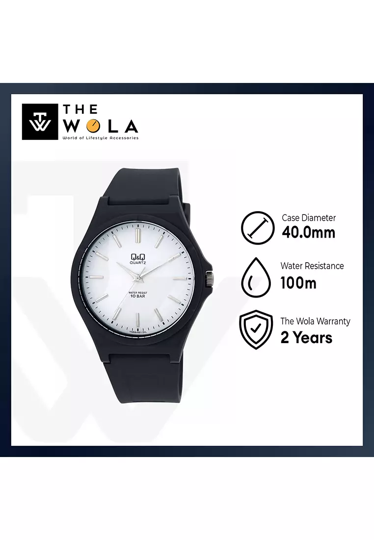 Watch by Citizen VQ66J001Y Men Analog Watch with Black Rubber Strap