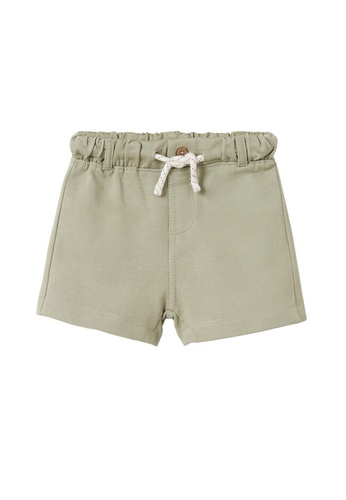 MANGO BABY green Cotton Shorts With Drawstring 102B6KAFCFD6D9GS_1