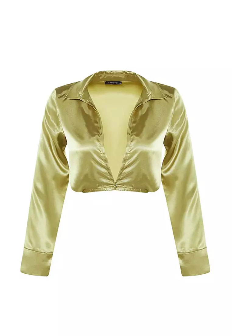 Crop Satin Blouse