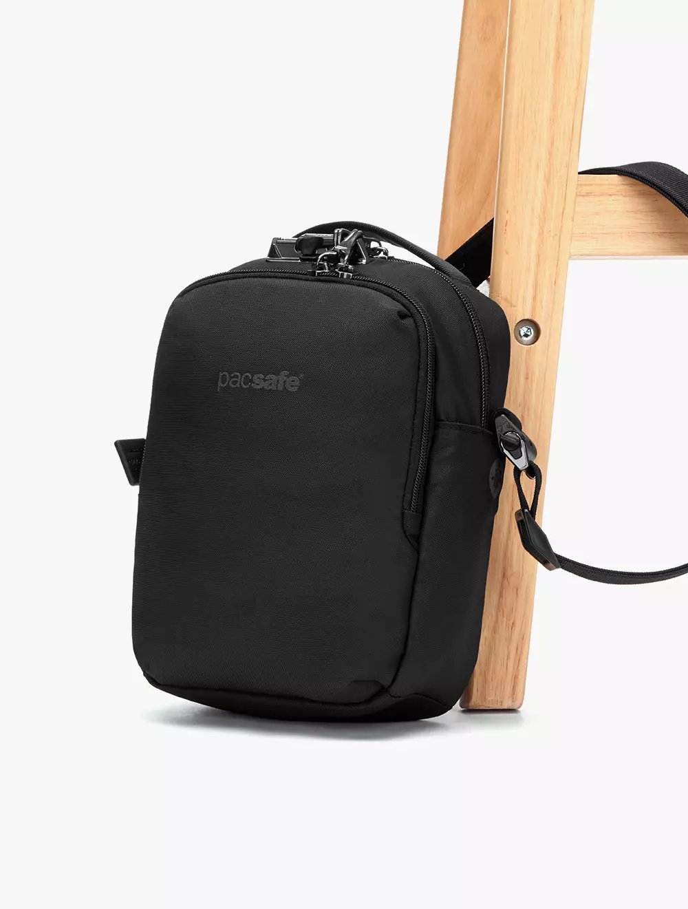 Pacsafe V Companion Crossbody Jet Black - Jet Black