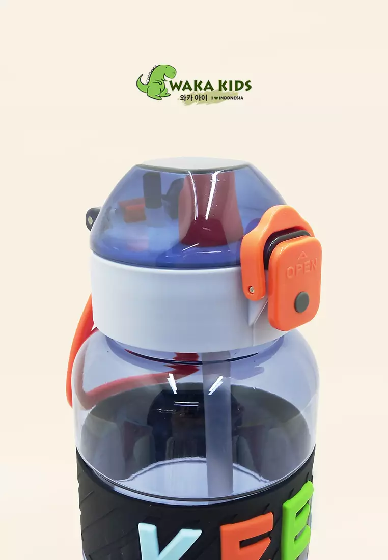 Wakakids Botol Minum Plastik Olahraga Portable Sport Cup Water Bottle Keep On 1 Liter K3208 Venjr Hitam