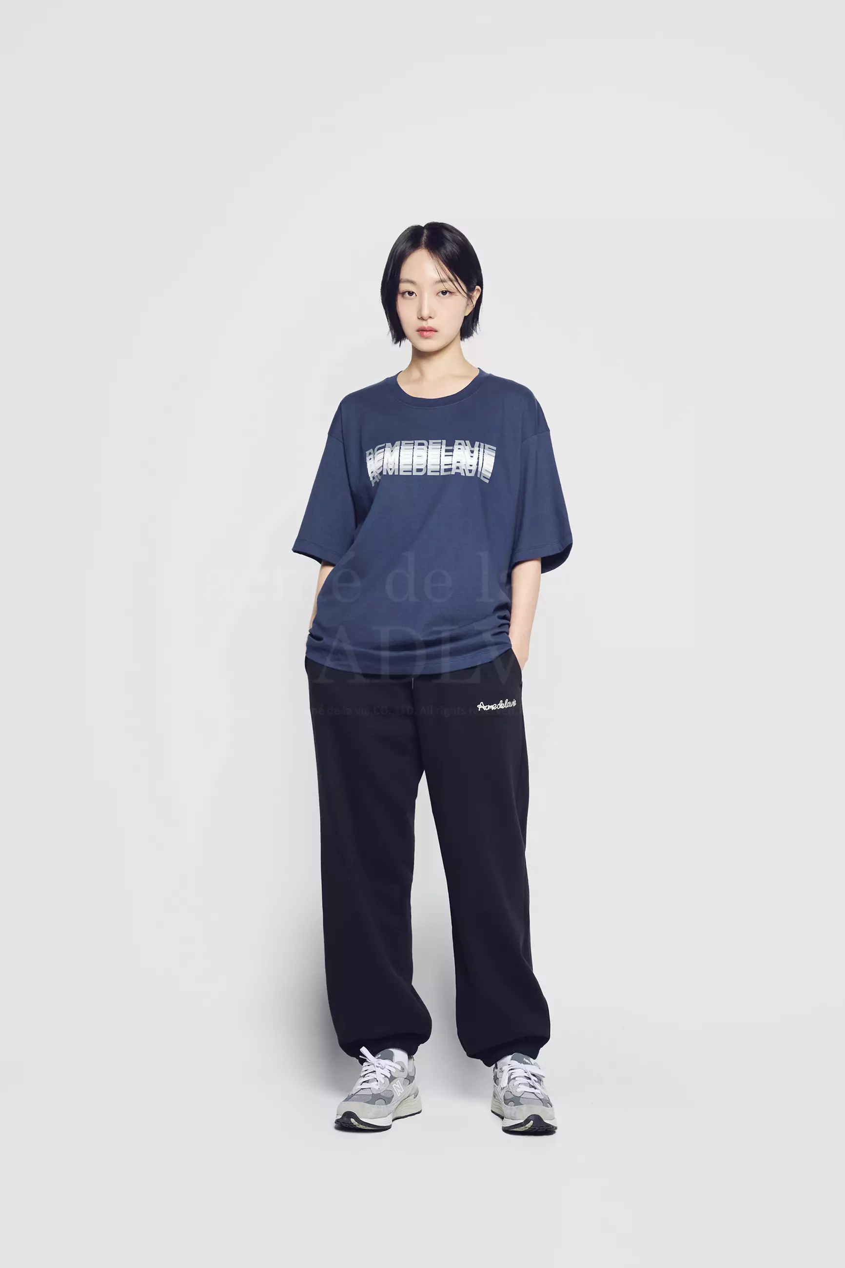 Jual Acme De La Vie SHAKE LOGO SHORT SLEEVE T-SHIRT NAVY
