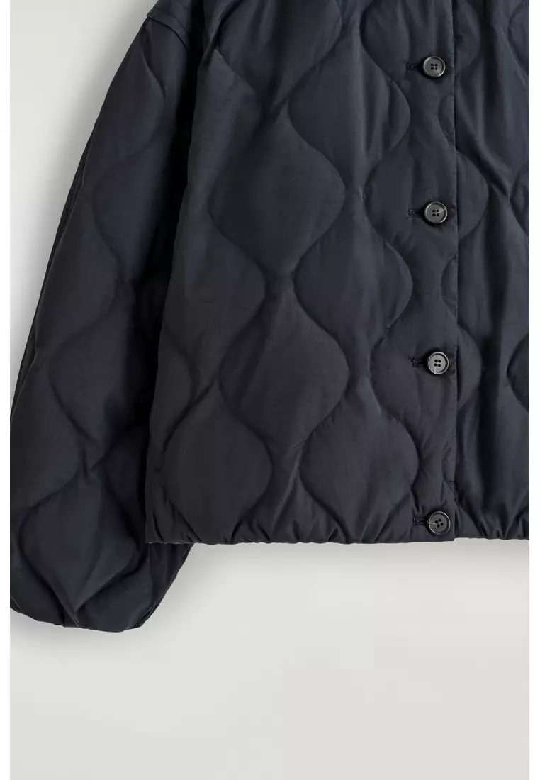 GATHERED QUILTED DOWN JACKET