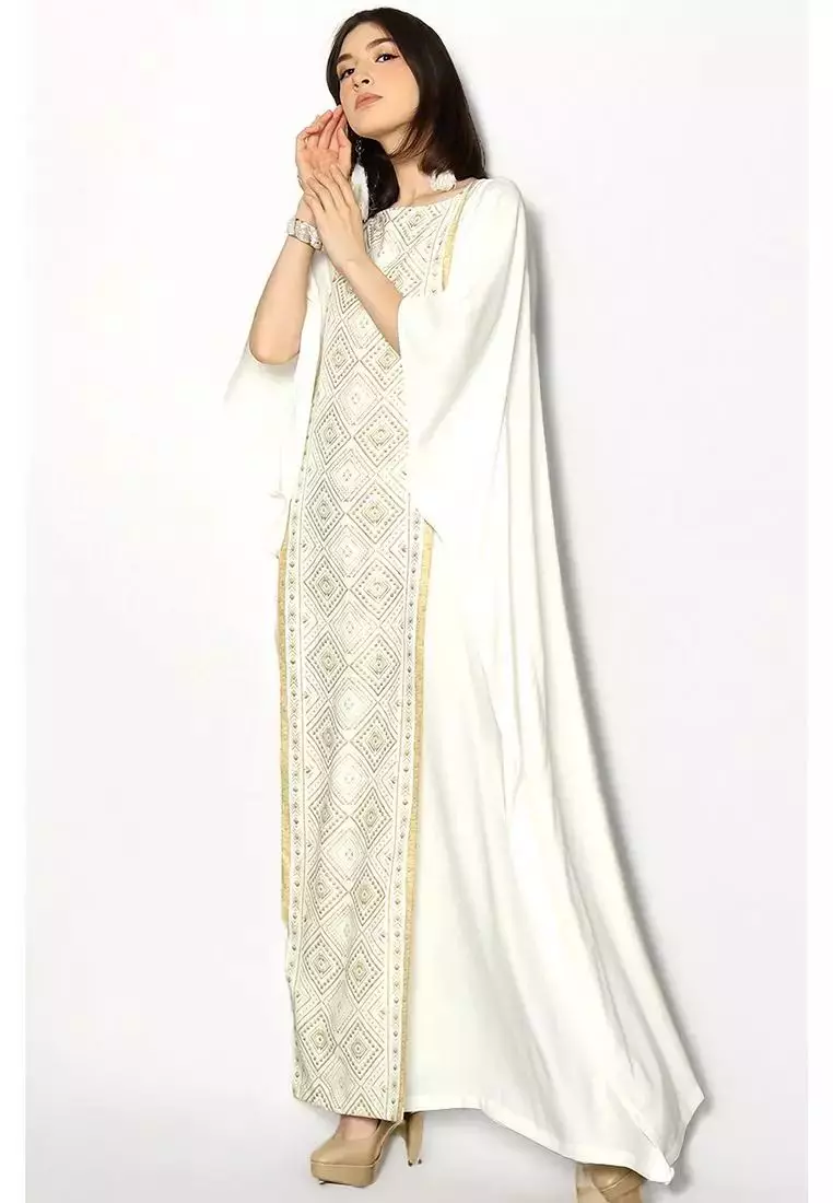 Kanzi Exclusive Short Sleeve Songket Kaftan