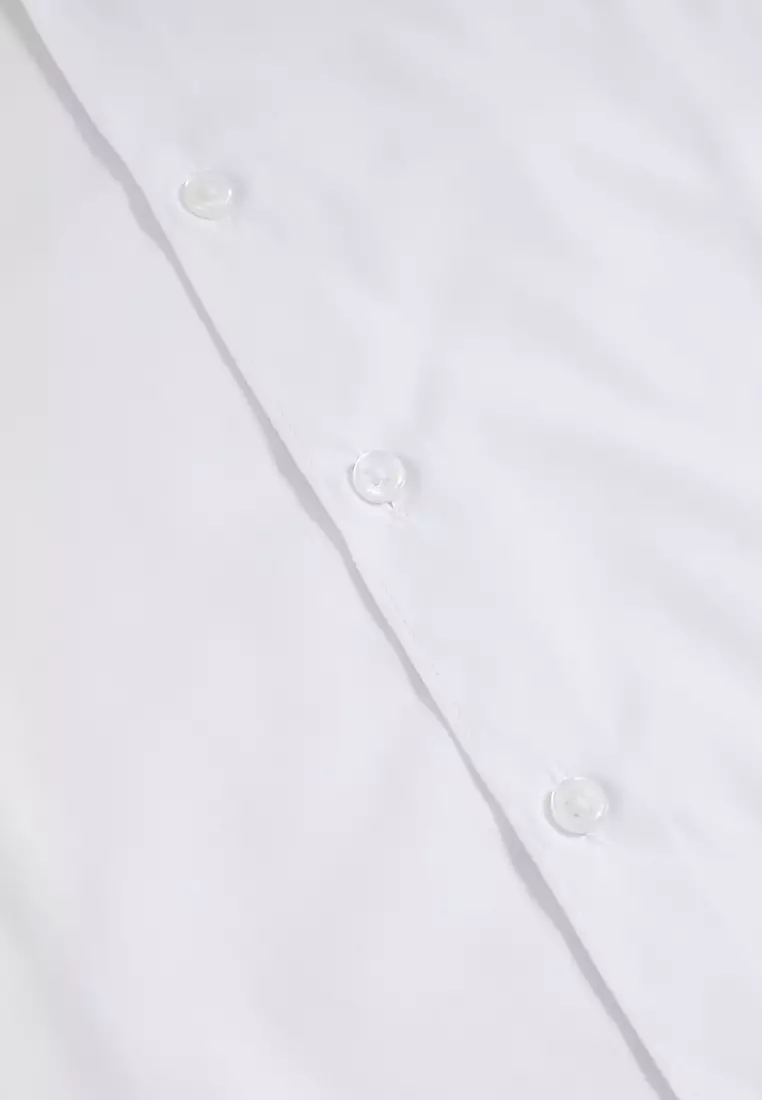 Slim Fit Easy Iron Cotton Blend Short Sleeve Shirt