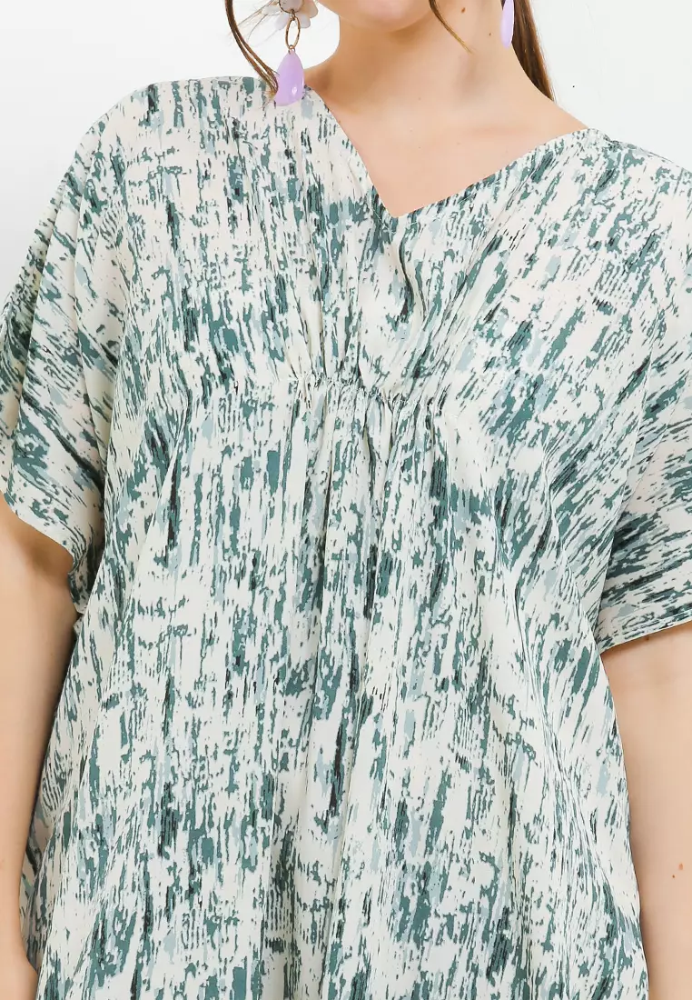 V Neck Printed Kaftan