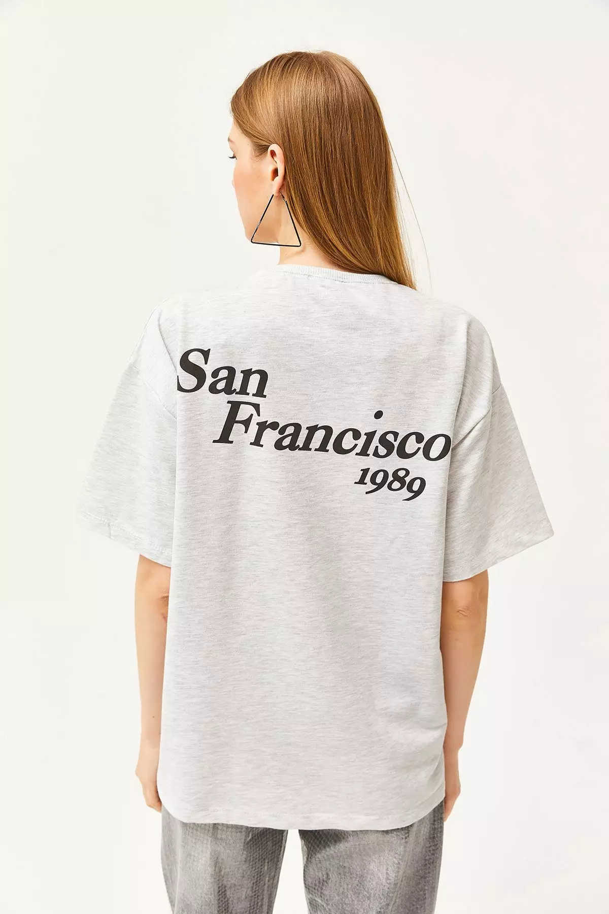 Symbol Front Back Printed 2 Thread Unisex Oversize T-Shirt