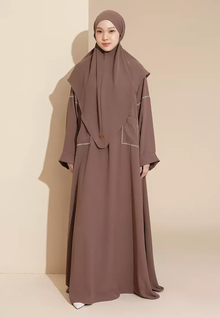 Sahla Abaya Set Choco