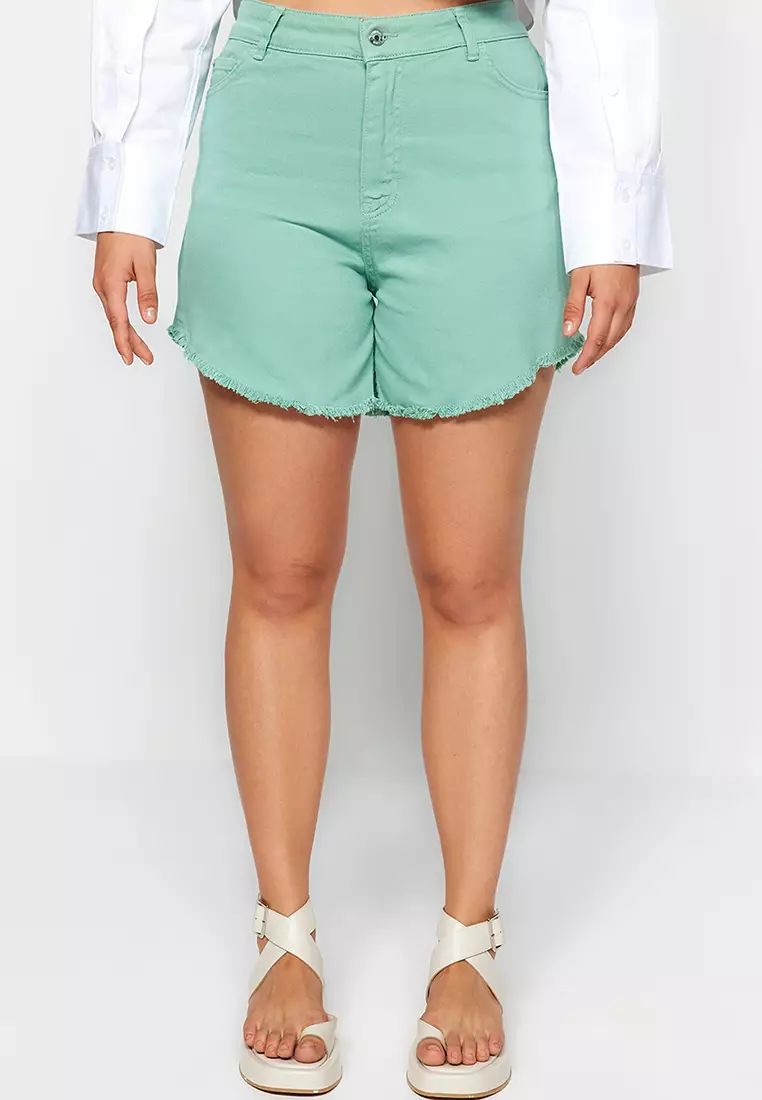 Plus Size Skinny Denim Shorts