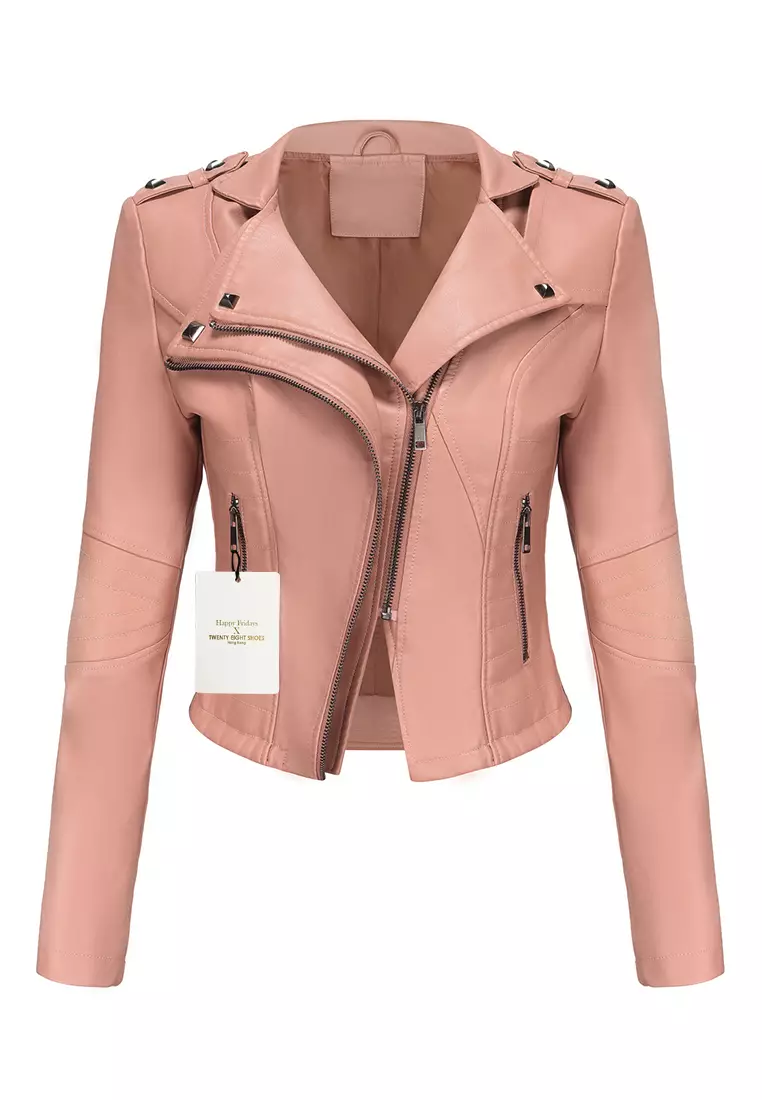 Cheap pink deals leather jacket