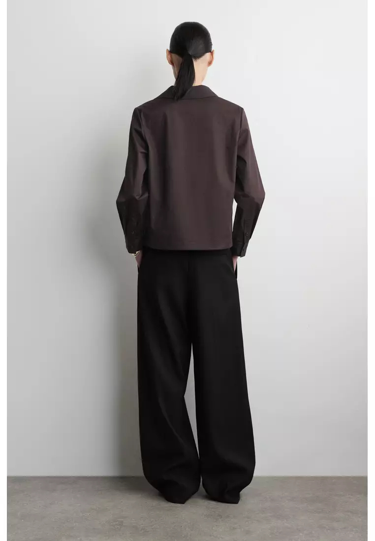 COTTON OPEN-COLLAR SHIRT