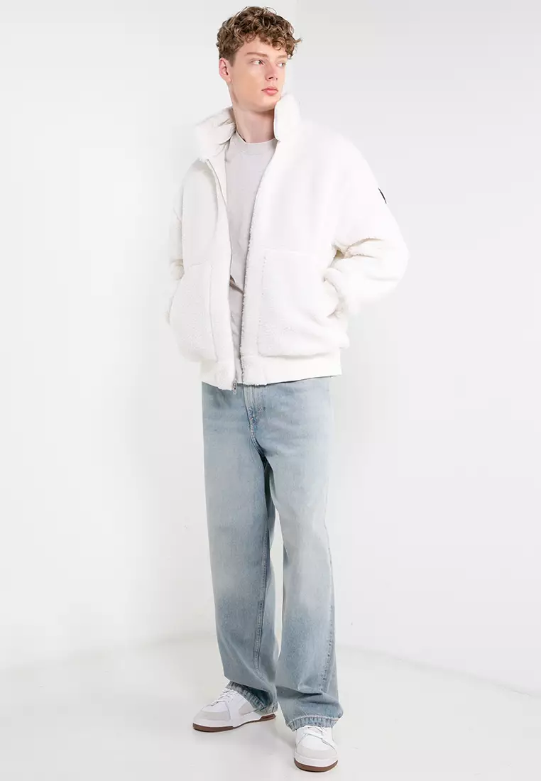 Reversible Sherpa Bomber Jacket - White