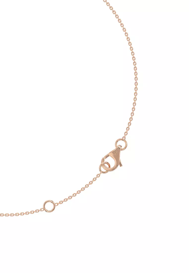 Court Charm Necklace in Vermeil Rose Gold D/E-VVS/VS (0.50ct TDW)