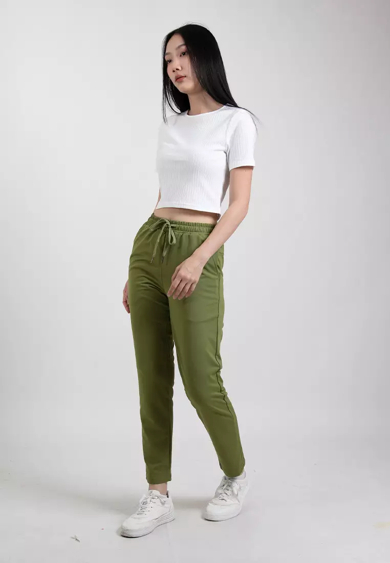 Buy FOREST Forest Ladies Casual Polyester Elastic Waist Jogger