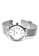 EGLANTINE white and silver EGLANTINE® Paname 40mm Unisex Silver Alloy case Quartz Watch, white dial on Steel Milanese Bracelet 3609CACB696BDAGS_5