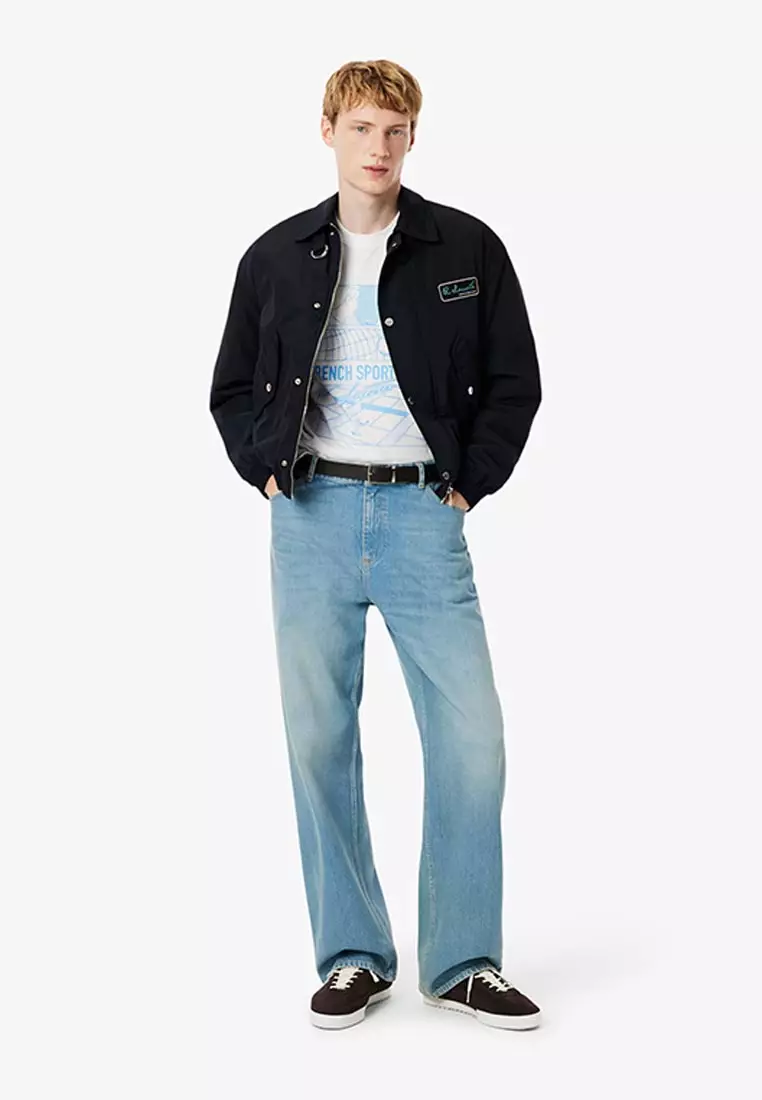 Men's Tennis Court Print Cotton T-shirt