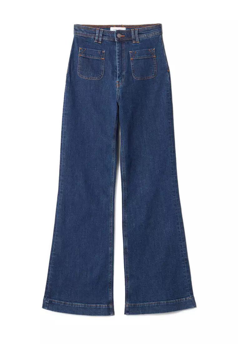High-Waist Bootcut Jeans