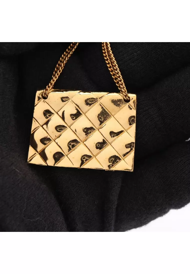 Pre-Loved Chanel coco mark bag motif brooch GP gold 23