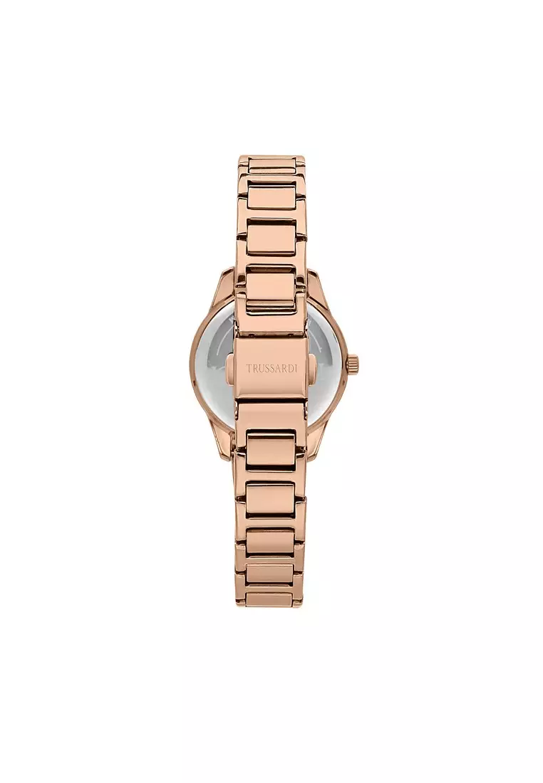 【2 Years Warranty】Trussardi T-Sky 30mm White Silver Dial Ladies Quartz Watch R2453151503