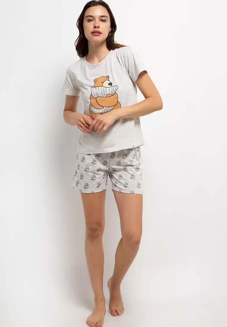Pyjama Pijama Short Sleeve Short Pants Sleepwear