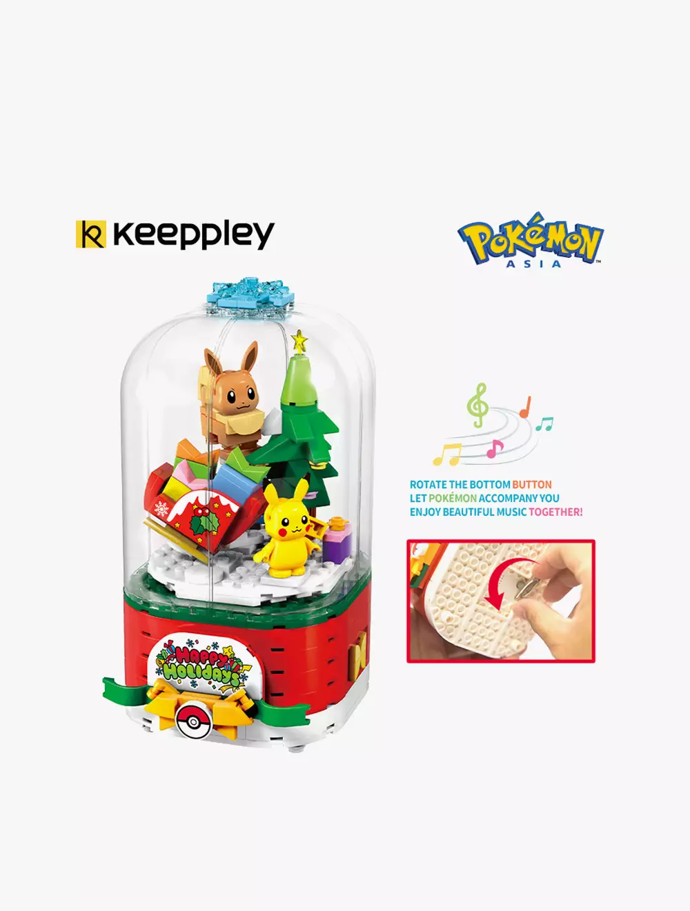 QMAN Pokemon music box with gift - QMNK20211 - Multi