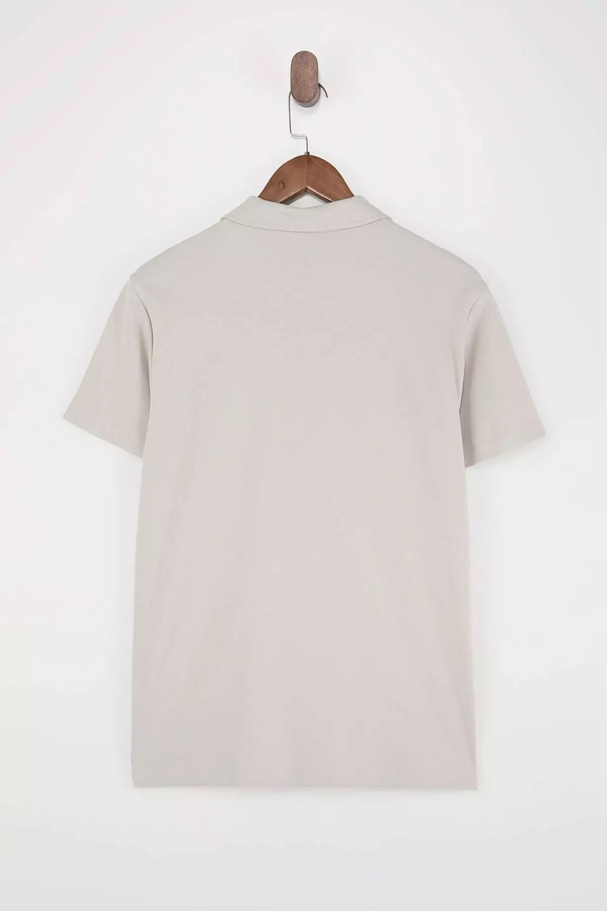 Stone Regular/Normal Cut Soft Button Polo Neck T-Shirt Tmnss26Po00006