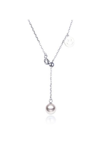 A.Excellence silver Premium Japan Akoya Sea Pearl  8.00-9.00mm Smiley Necklace 48D03AC36F9CBDGS_1