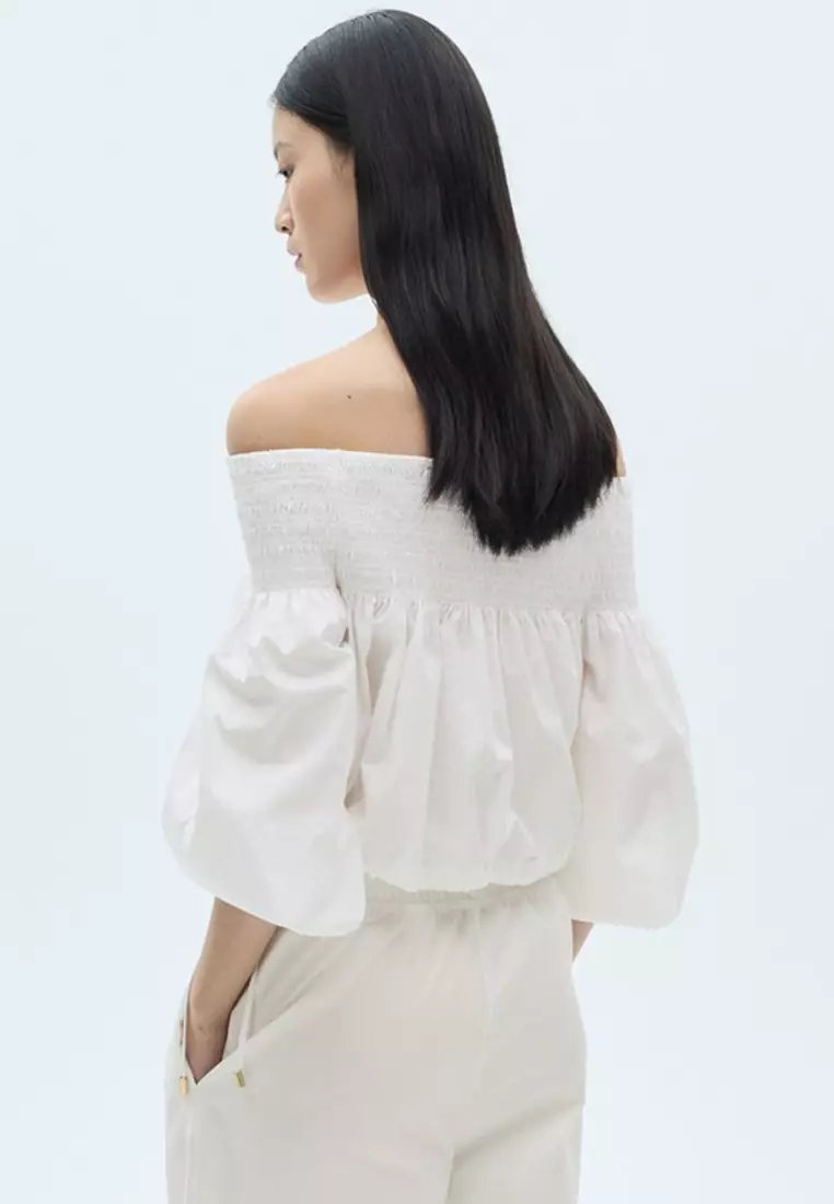 Gathered Off Shoulder Blouse