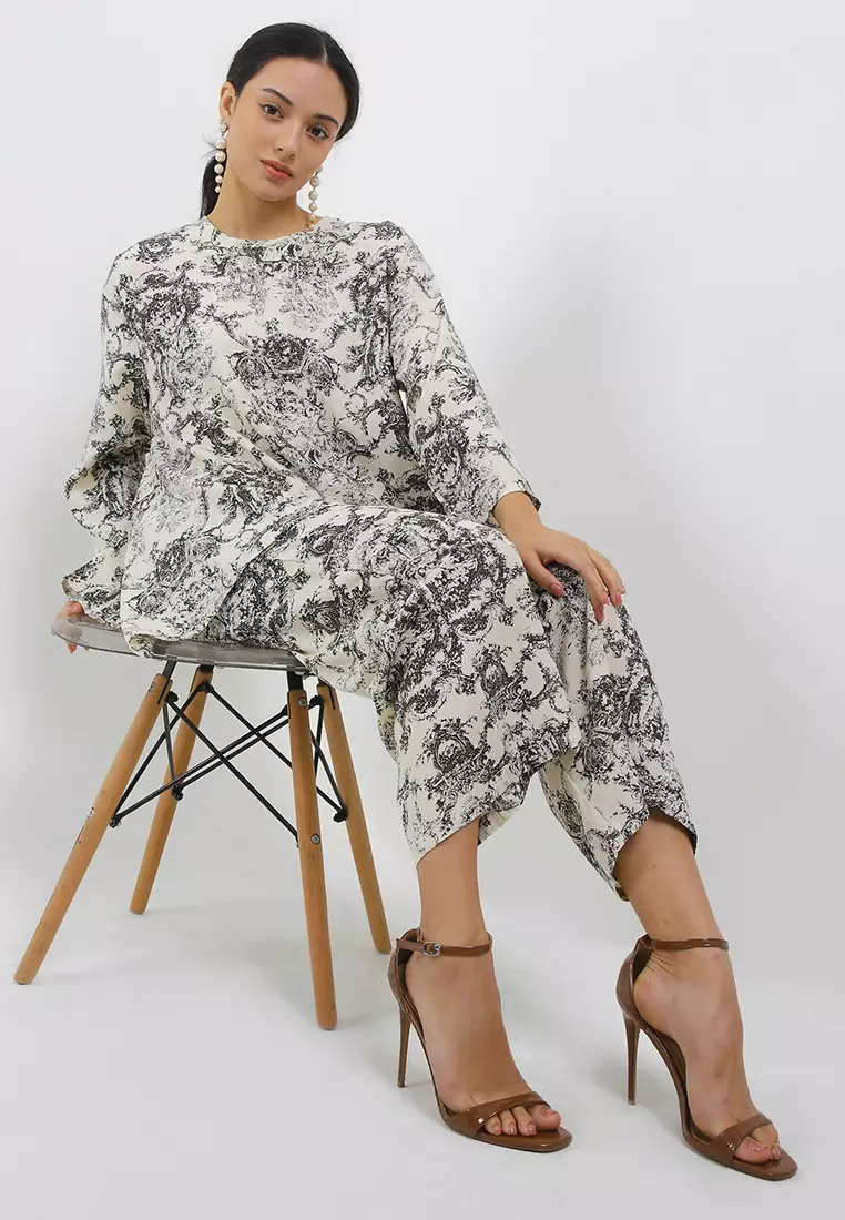 Printed Drapery Blouse