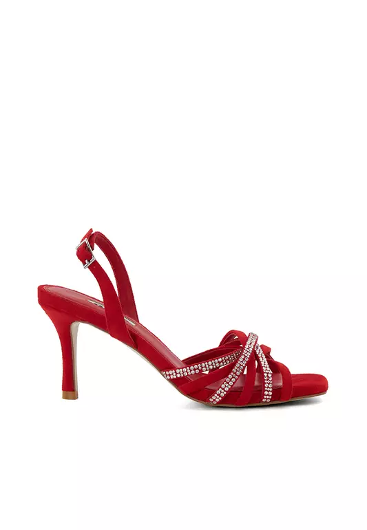 Mani Double Trim Dressy Sandal Red